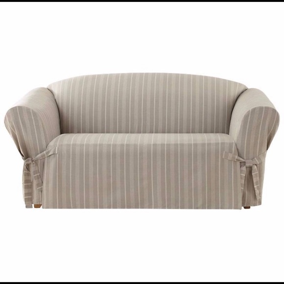 Sure Fit Other - Sure Fit Grain Sack Stripe 1 piece Slipcover